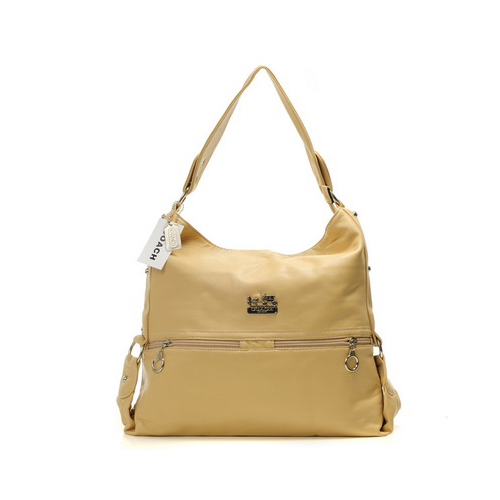 Coach Zip Logo Large Ivory Shoulder Bags DIO | Coach Outlet Canada